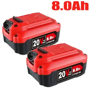 2Pack 8.0Ah 20V Replacement Battery for Craftsman 20V Battery MAX CMCB204 CMCB202 CMCB201 CMCD700C1 CMCS500B