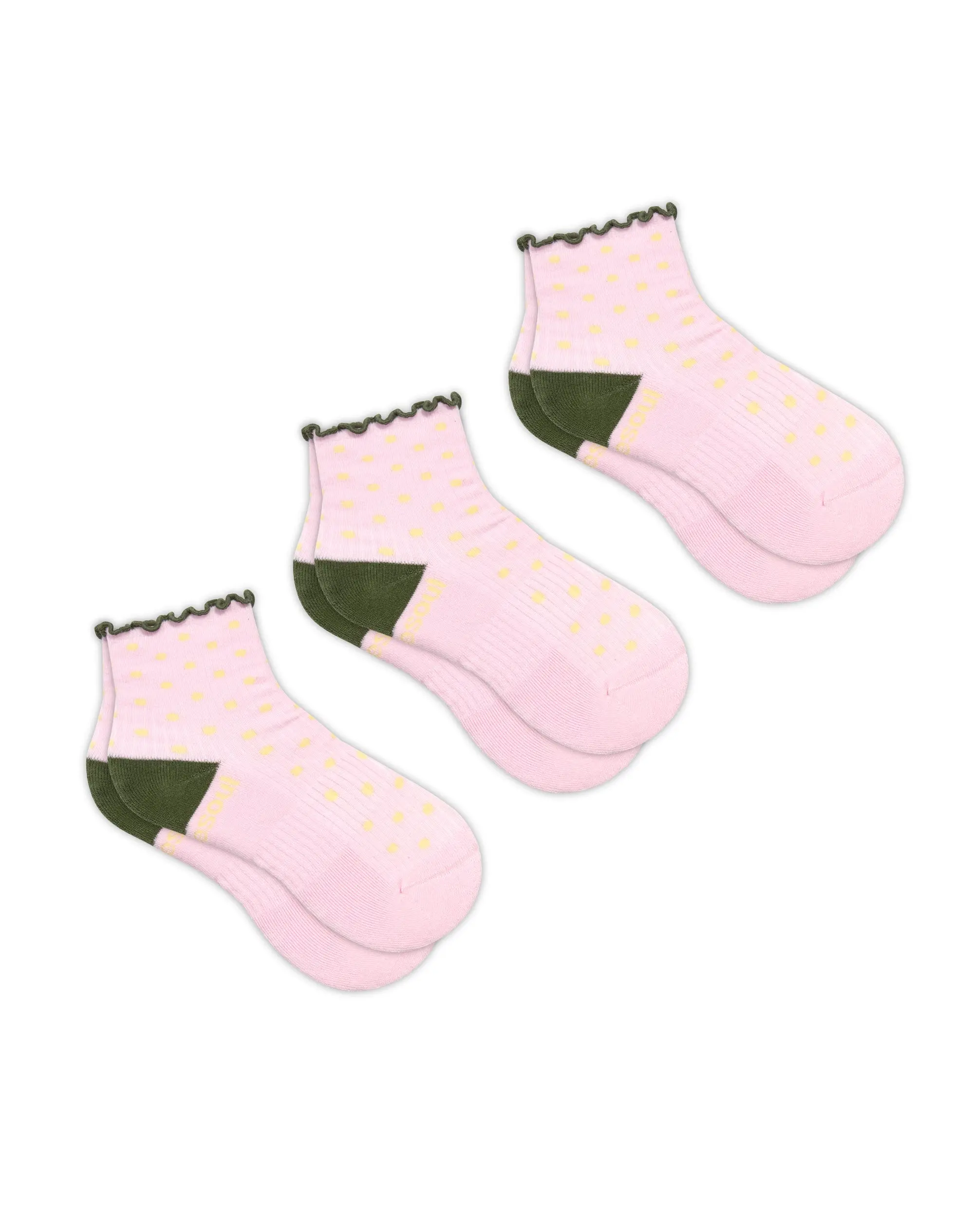 Kennedy Walsh Quarter Sock 3 Pack Solid