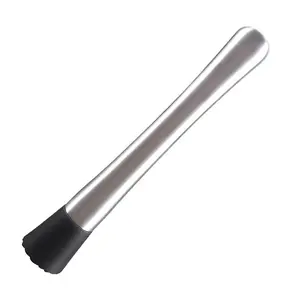 304 Stainless Steel Muddler, Ice Crusher & Lemon/milk Tea Mashing Stick, Fun Cocktail Making Tool for Kitchen, Restaurant & Bar, Home Bar Accessories