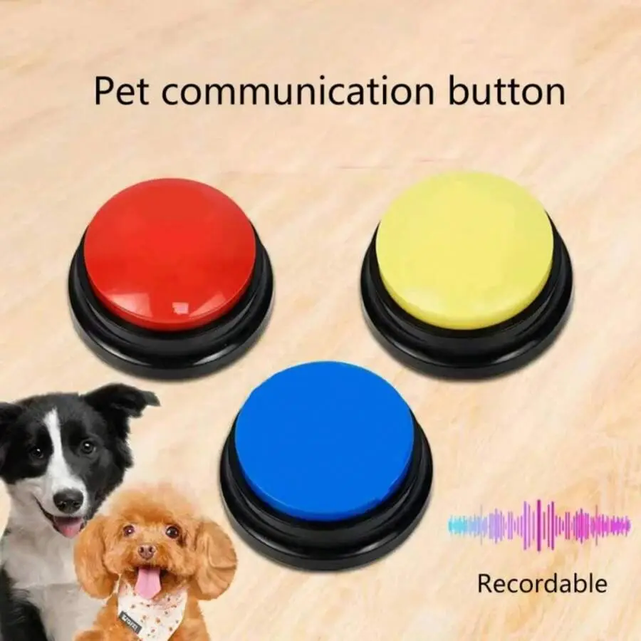 4PCS Dog Communication Buttons Voice Recording Button For Pet Training Buzzer 30 Second Record Playback Funny Gift For Talking