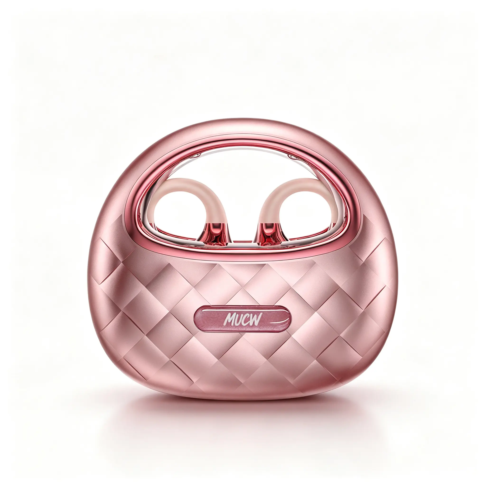 Lingge Hollow Ear Clip Wireless Earphones, Matching Lingge Bag Light Luxury Texture, Open Ear Design All-Day Comfort Wear, Directional Sound Transmission, Call Noise Reduction, Long Lasting Portable Battery, Stylish Ear Accessory Headphones Audio Cha Head
