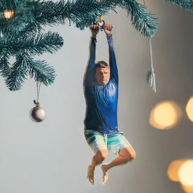 Tim Robinson Zipline Ornament, I Think You Should Leave, ITYSL, Double Sided Acrylic Ornament