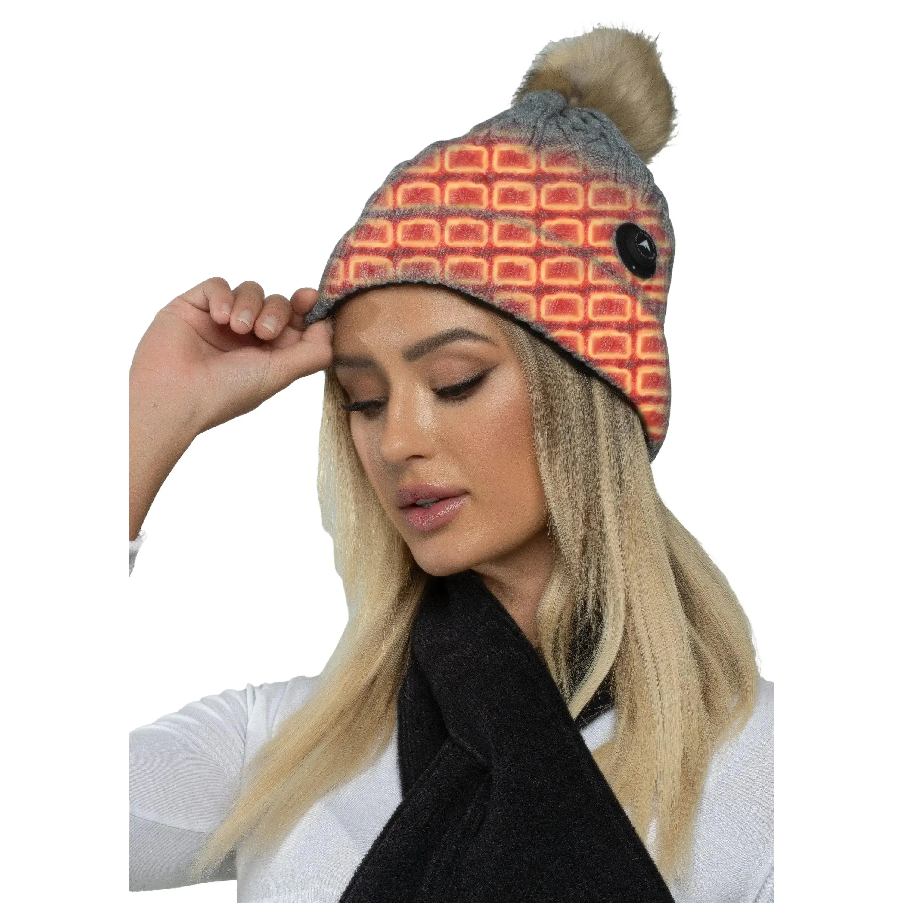 FNDN™ Heated Cable Knit Beanie