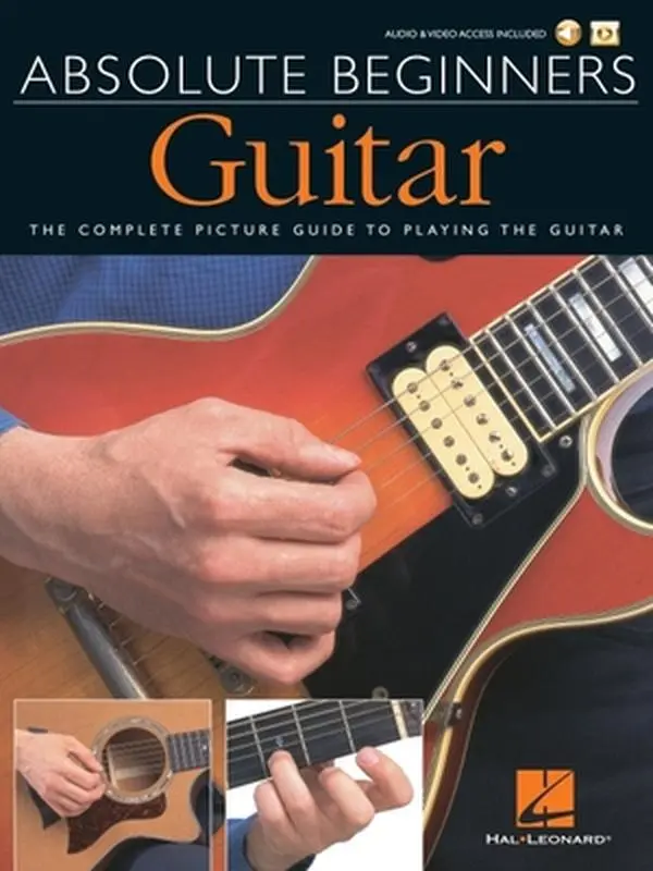 Used Hal Leonard Corp. Guitar Tutorial Book - Absolute Beginners, Basic Chords, Transitions, Paperback, English, Online Audio, Audio Video Access, With DVD