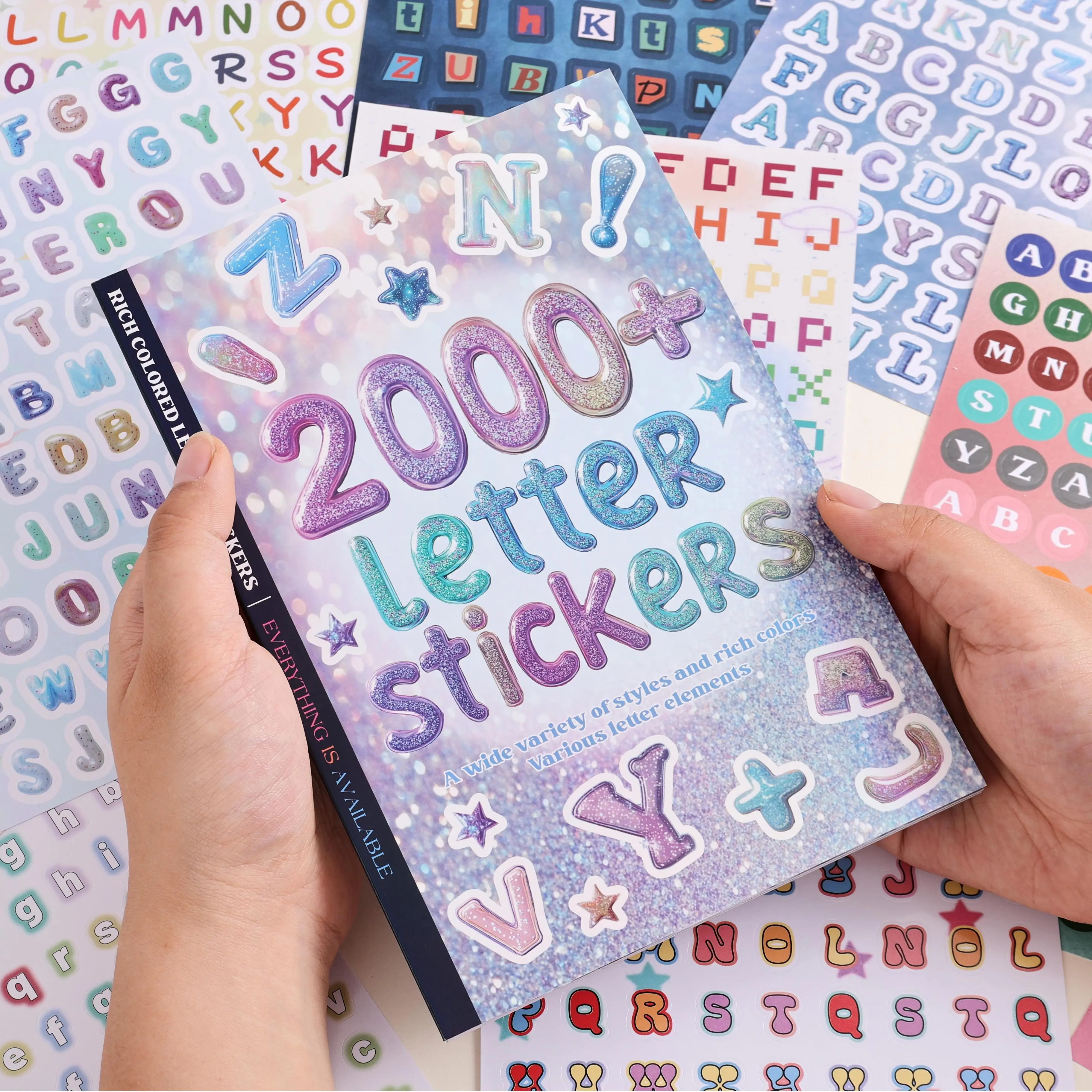 Fun and Colorful Letter Stickers (2000+ Pcs), Versatile and Creative Scrapbook Supplies, DIY Decorative Gifts for Women & Teen Girls