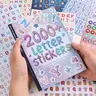 Contemporary Fun and Colorful Letter Stickers (2000+ Pcs) - Decorative Journaling Cute Stickers, DIY Scrapbooking & Craft Accessories, Trendy Teen Gifts for Women