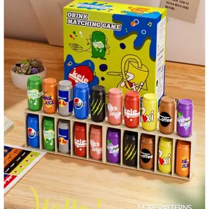 Fun Bottle Guessing Game, Beverage Matching Puzzle Board Game, Interactive Parent-Child Toy for Two, Educational & Entertaining, Family Dice Game