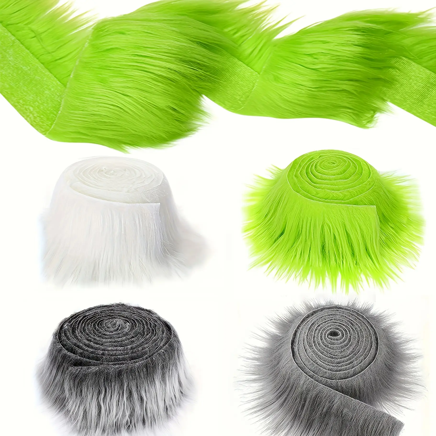 1pc Artificial Fur Fabric, Plush Christmas Tree Ornament, Christmas Decorations, Festive home decoration, Washable Fabric for DIY Dwarf, Cosplay Costume Sewing, Halloween, New Year, Handmade Fabric Design for Winter, Decoration Props
