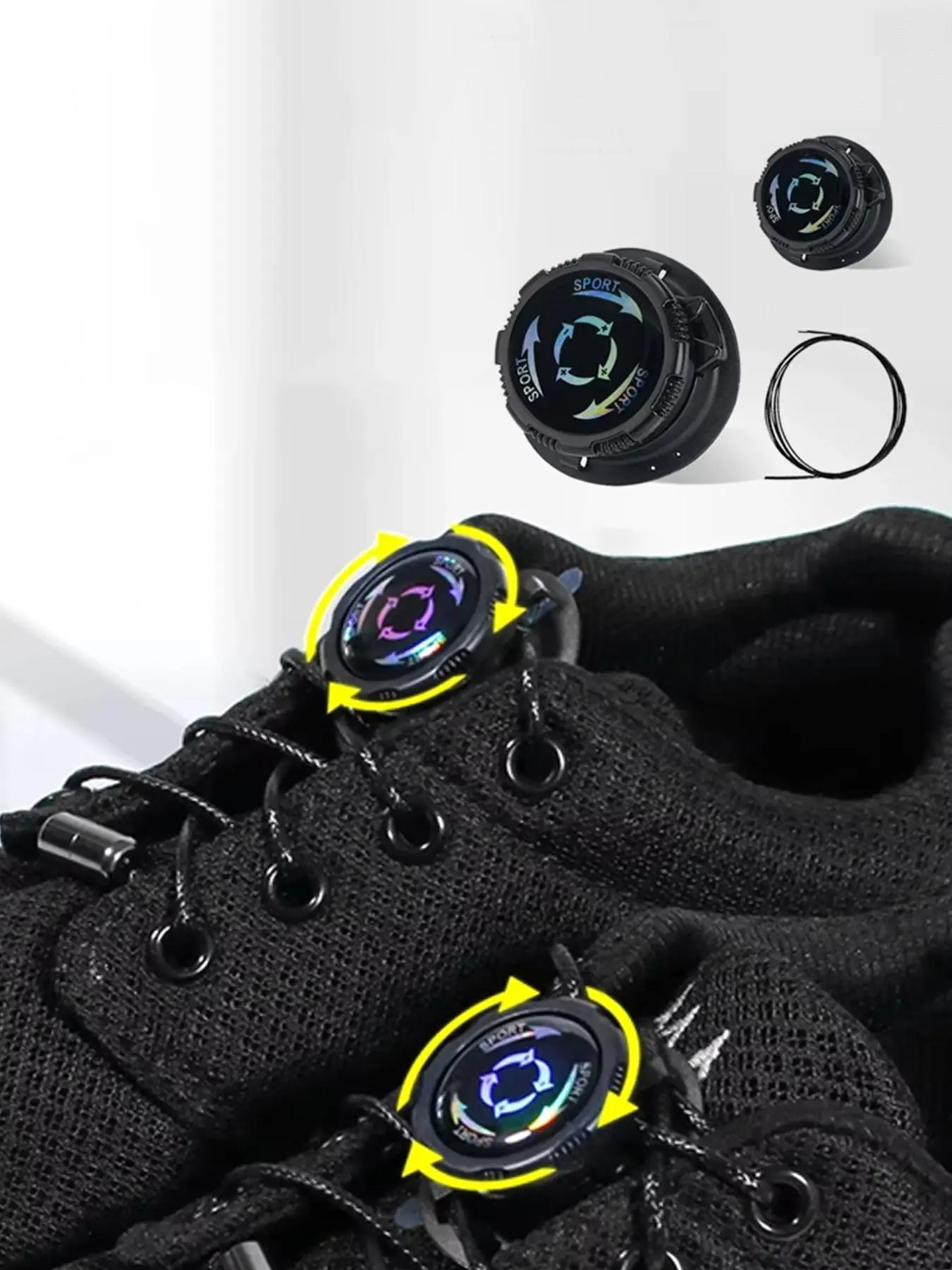 Universal Rotating Shoe Laces with Lazy No-tie Shoelaces Buckle, Secure Lace Up, Shoes Accessories for Men & Women, Shoes Accessories for Running, Jogging, Walking, Footwear Lace, Sports Shoelaces, Laces for Sneakers