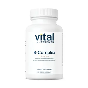 Vital Nutrients B-Complex - Balanced B-Vitamin Formula for Nervous System & Metabolic Support - 60 Vegan Capsules