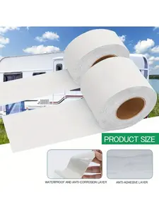 1Roll Super strong RV roof butyl tape - durable rubber anti-aging polymer elastic film, repair tape, motorhome maintenance, flexible sealing tape, suitable for cars, windows and roofs, Self Adhesive Seal