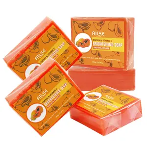 AILKE Naural Kojic Acid Bath Soap for Hyperpigmentation, Brighter Skin,Papaya Soap, Deep Cleansing, Moisturizing, Smooth & Soft Skin