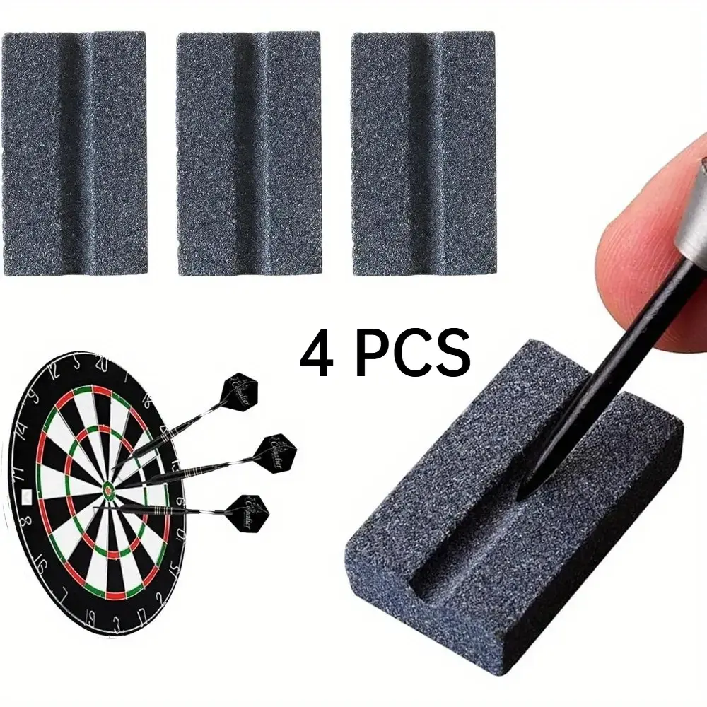V-Shape Dart Sharpener Stone Set，Set, 4-Piece Dart Sharpener, Easy Polishing and Deburring,Long-Lasting Sharpness Grooved Dart Accessories，Kitchen