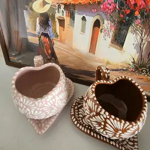 Heart Mug with Plate Set