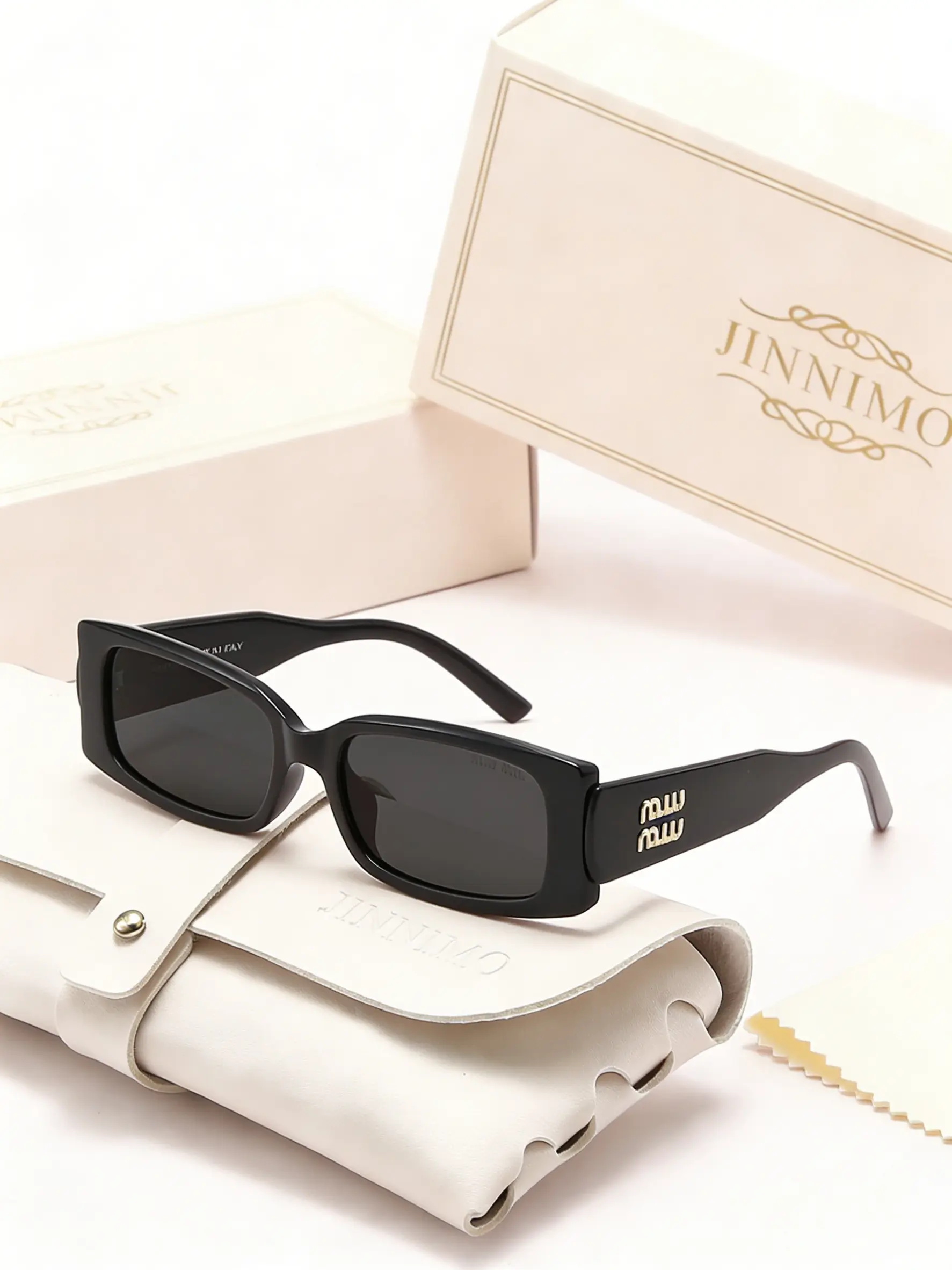 Fashion Trendy Sunglasses, Fashion Sunnies, Versatile Face-Slimming, Youth-Favorite, Leather Box Included, Unisex Design, All Seasons, Trendy Beach Eyewear, Casual Stylish Glasses