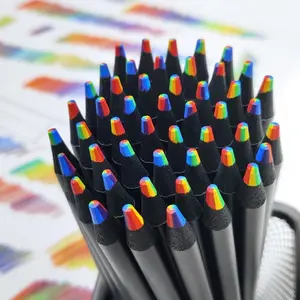 10-Piece Graffiti Colored Pencils Set, Creative Gradient Color Pencils, Seven Colors Combined, Wooden Drawing Supplies, Office & Study Tools, Artistic Colored Pencils