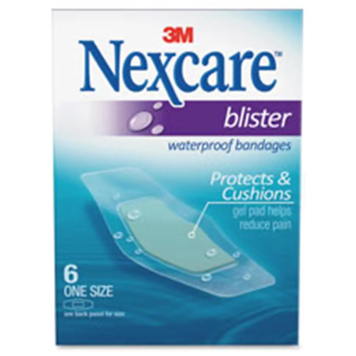 3M  Nexcare Blister Bandages- Waterproof- 6-BX- Clear