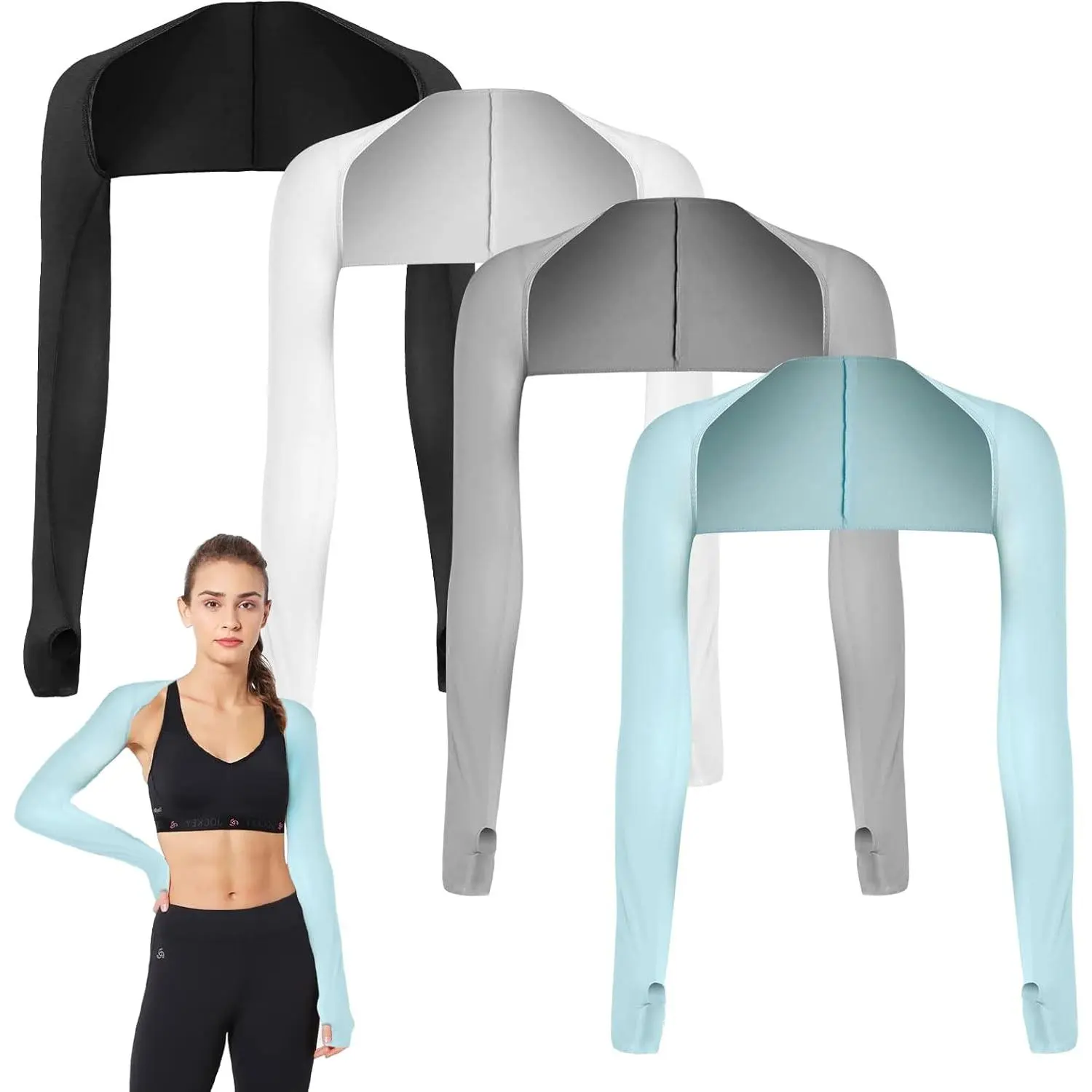 Cooling Shawl Arm Sleeves Sun Uv Protection Cooler Shrug, Comfortable & Breathable Anti-UV Arm Sleeves for Women