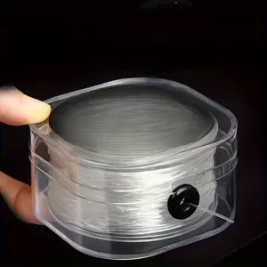 [328ft Elastic Cord] 328ft Premium Elastic Beading Cord  Transparent Stretch String Jewelry Making, Durable &-Supplies, Portable Storage Box,Halloween, Thanksgiving Day