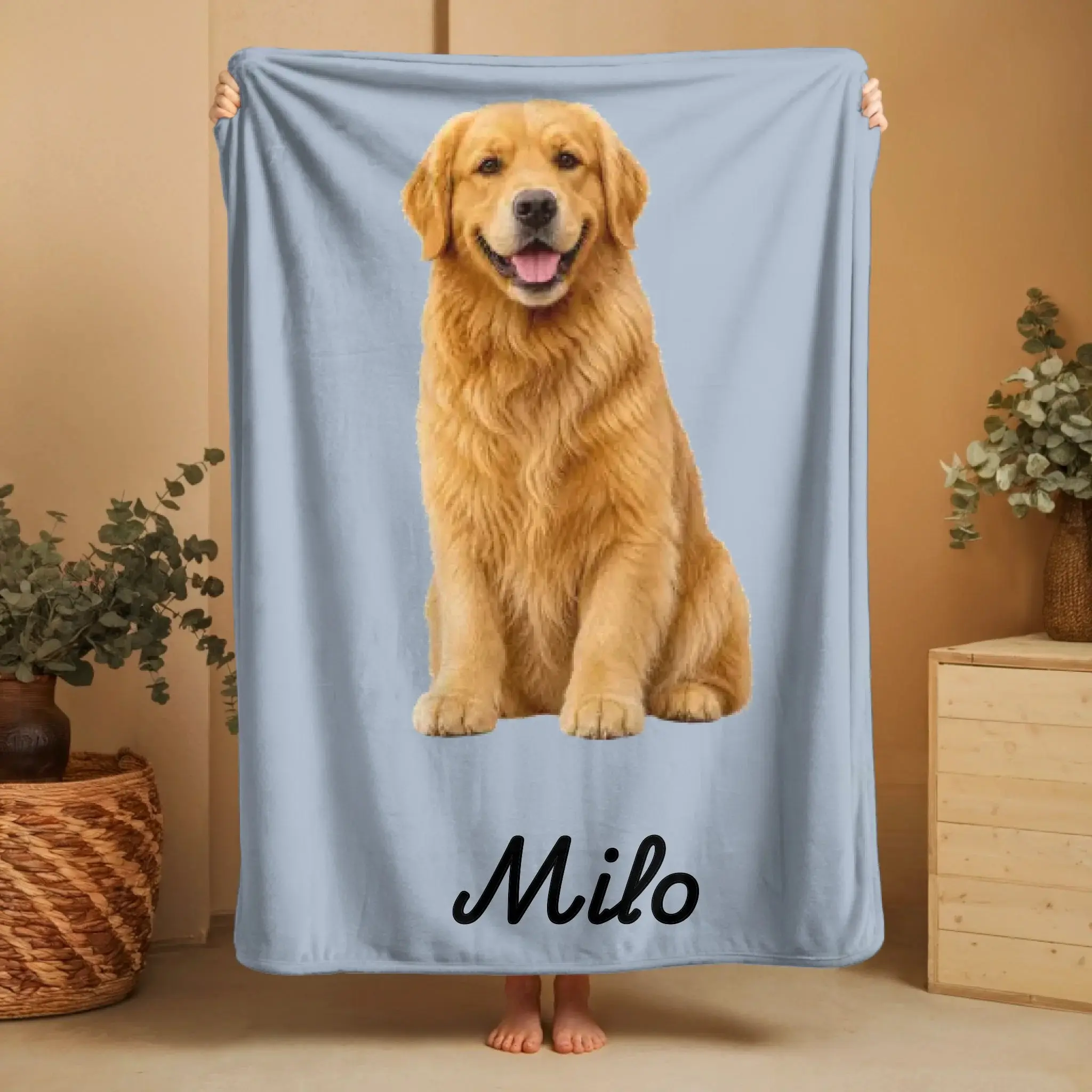Custom Pet Photo Blanket | Personalized Sherpa  Throw Blanket – Pawsonalize