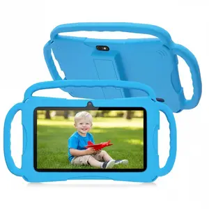 Educational Tablet 7-inch Kids Touchscreen Tablet with Three-Handle Shockproof Case, Android Learning Tablet for Toddlers, Parental Control, Dual Camera, WiFi, Toddler Tablets