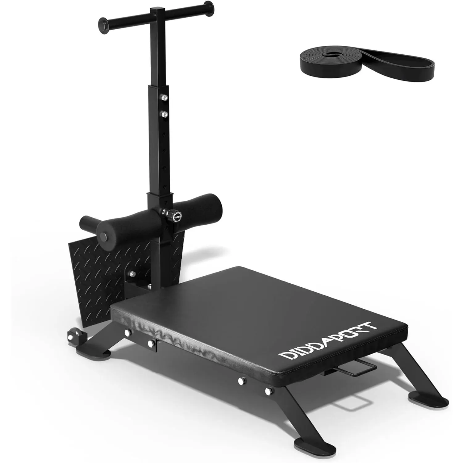 Cofiyard Nordic Curl Machine, Adjustable Hamstring Curl Bench, Glute Machine with Bands and Transport Wheels, Workout Bench Home Gym,Outdoorfun