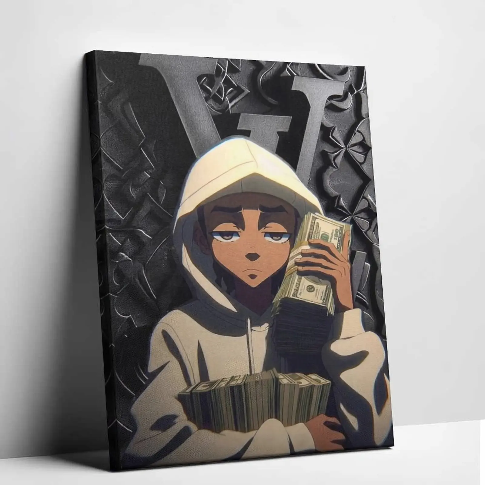 Classic Hip Hop Style Character Canvas Print Poster - High-Resolution, Geometric, Stylish Indoor Wall Decor, Cool Studio/Apartment Display, Trendy Gift Idea for Fans