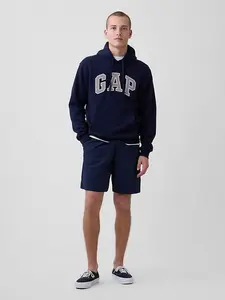 Gap Adult VintageSoft Arch Logo Hoodie - Comfy Fleece with Drawcord Ties, Zip Front, Kanga Pockets, Banded Hem, Factory Stores Exclusive - Clothes