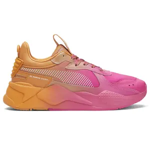PUMA Womens Rs-X Faded Lace Up Sneakers Shoes Casual - Orange, Pink