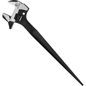 16inch Spud Wrench, 4 in 1 Multifunctional Spud Wrenches, Wrench and, Wide Jaw Up to 1.6" (41mm) Metric & SAE, Oxide, for Workshop DIY