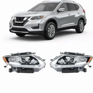 LED DRL Headlights Assembly For 2014-2016 Nissan Rogue 4-Door Headlamps