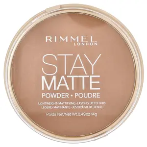 Rimmel London Stay Matte, Lightweight-Mattifying Powder, 016 Deep Beige, 0.49 oz (14 g)