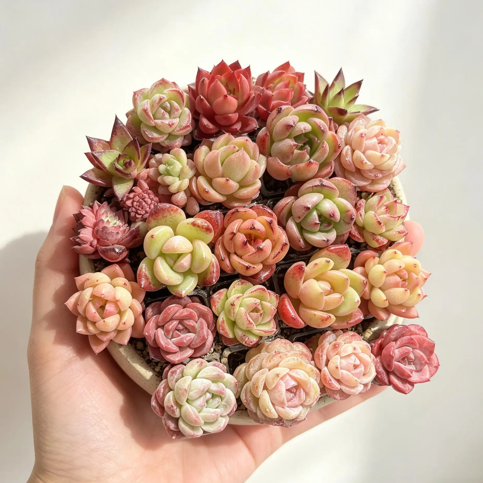 12-Pack Mini Succulents (0.5–1.5”) – Random Assorted Variety, Easy Care Live Plants, Bare Root Shipping, DIY, Wedding Favors