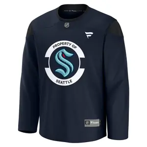 Seattle Kraken Navy Blank Practice Jersey