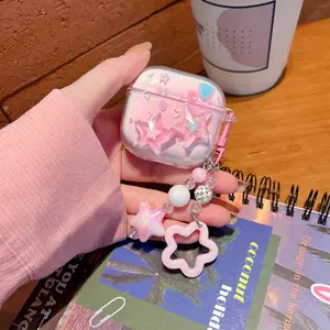 Creative Cute DIY AirPods Pro 3 Case, Compatible with AirPods 1/2/3/AirPods 4, Transparent Protective Cover Accessories, Earphone Protective Cover, Headphone Accessories