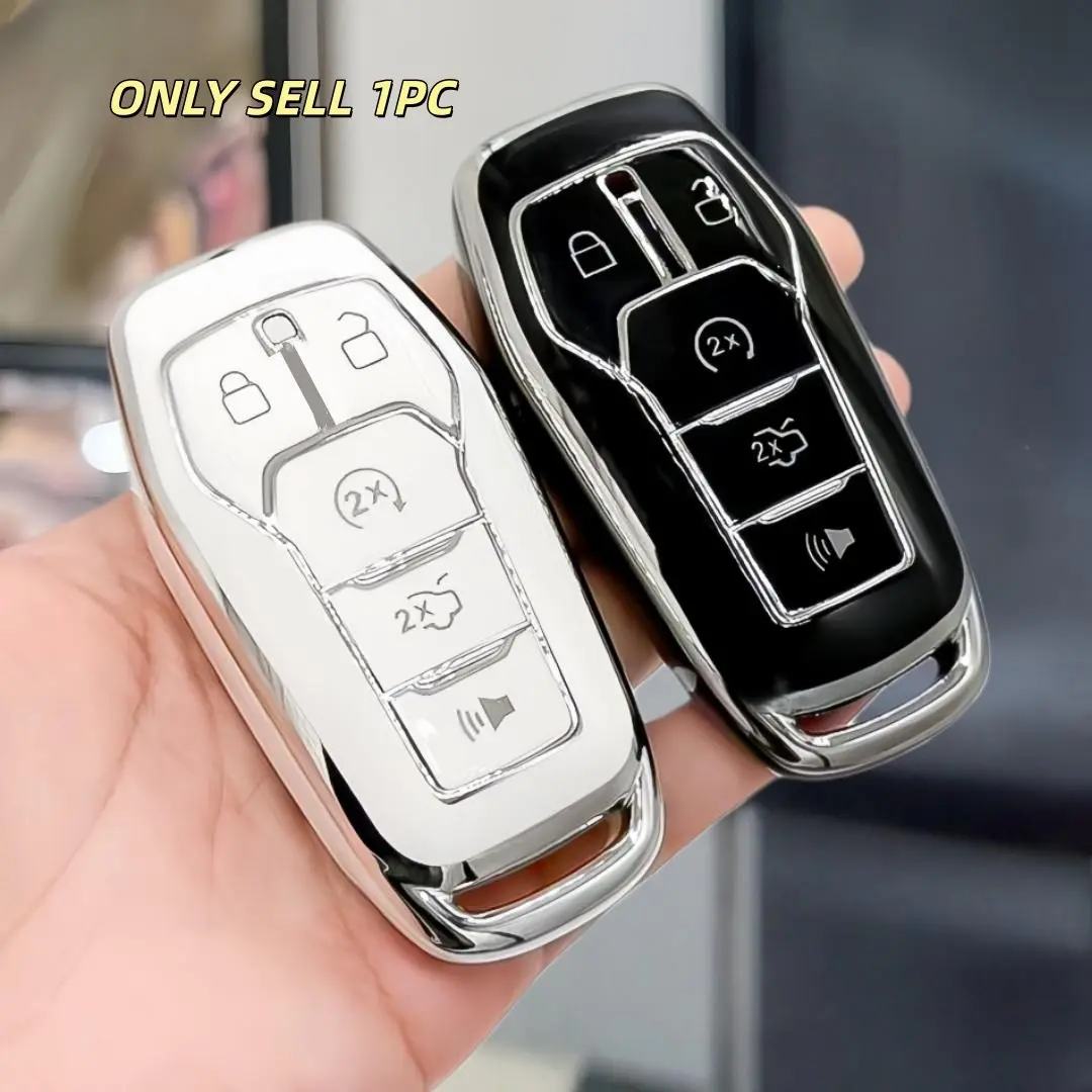 【 5-Button 】 For Ford Fusion, Mustang F150、Edge、 Explorer, Lincoln MKZ, MKC, MKX remote control car key covers Key Fob Protector Car Key Protector Car Key Accessory