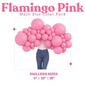 Flamingo Pink Balloon Pack with Optional Add-Ons