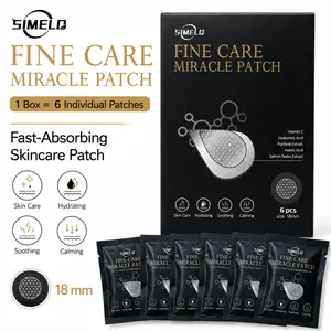SIMELO Fine Care Miracle Patch (6 Pieces) - Extra-Sticky Hydrocolloid Adhesive Bandages, Clear & Flexible Wound Cover for Minor Cuts, Scrapes & Skin Irritations, Overnight Protection & Soothing Relief