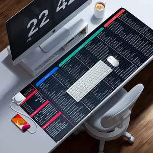 Excel Mouse Pad Shortcuts - Excel Formulas Cheat Sheet Desk Pad, Anti-Slip Large Desk Mat with Durable Stitched Edges, Big Excel Keyboard Mat for Office, Gaming, and Home extra size