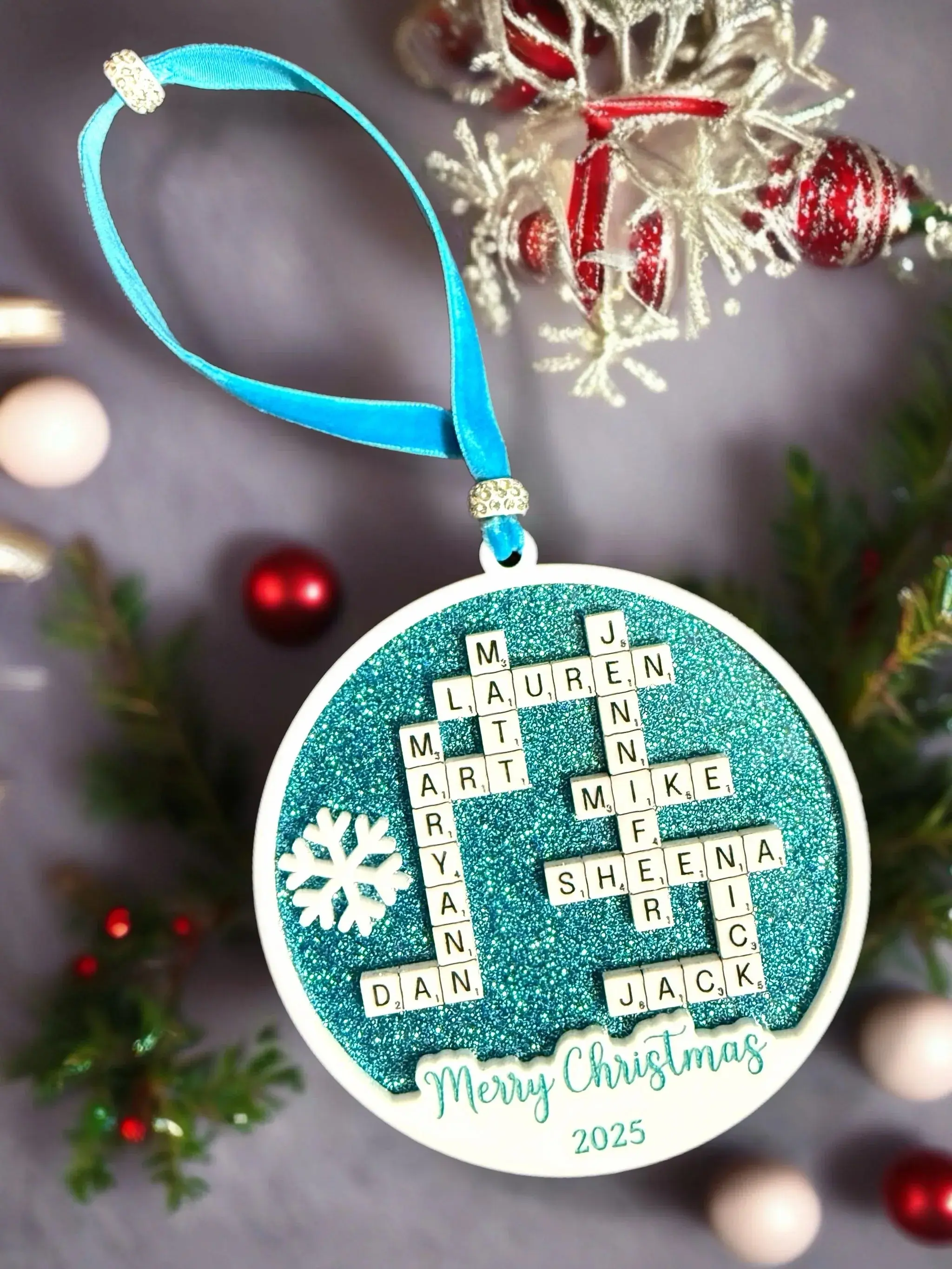 Personalized Tile Letter Ornament