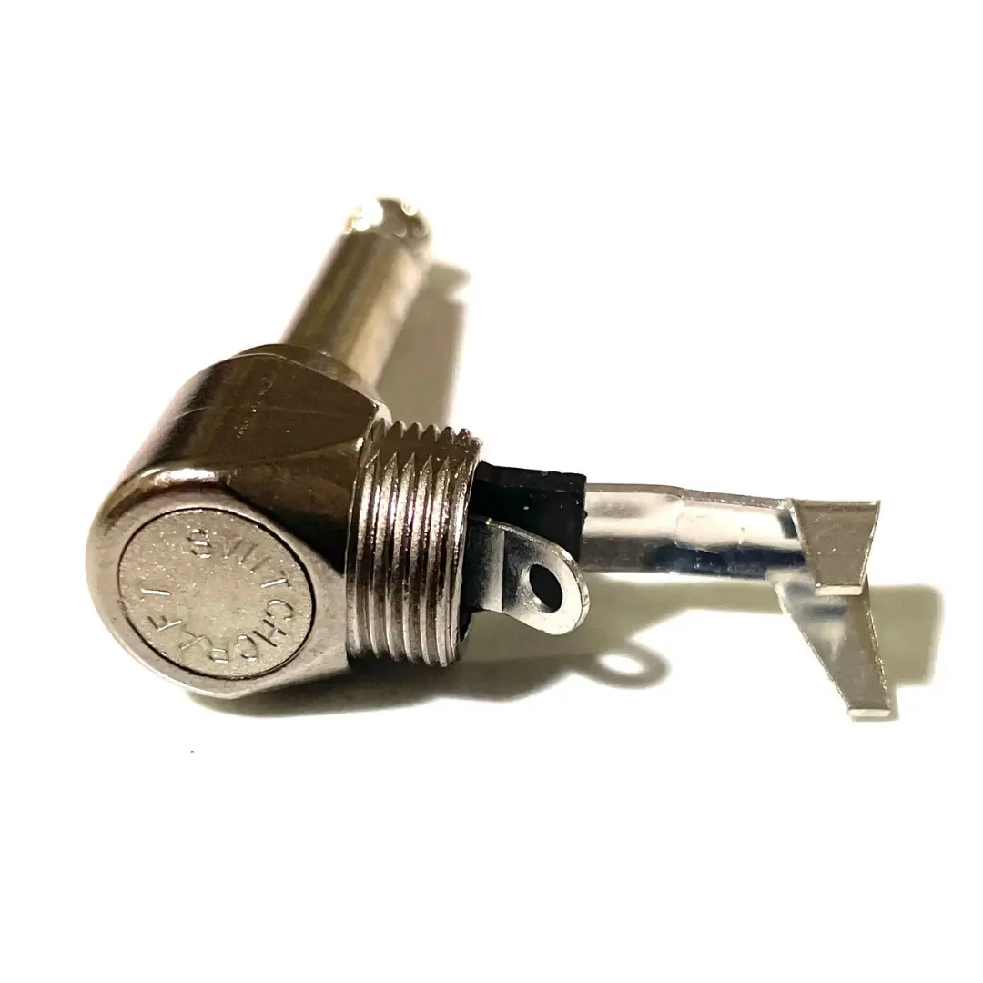 Switchcraft 90° Angle Cable Plug - Model EP-0289-010, Cable Mount Electrical Equipment Plug with Clamp, Nickel Finish, 1-7/8"l for Home Improvement