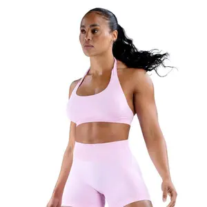 <WITH LOGO> DFYNE Sports Bra and Shorts/Leggings Set - Seamless shaping design, hip-lifting design, women's sports and fitness set, suitable for various occasions such as yoga, fitness, cycling, hiking, running, sports, and outdoor leisure