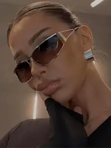 Y2k Style Hollow Out Designed Sunglasses, Trendy Casual Sunglasses for Everyday Use, Fashion Accessories for Outdoor Activities