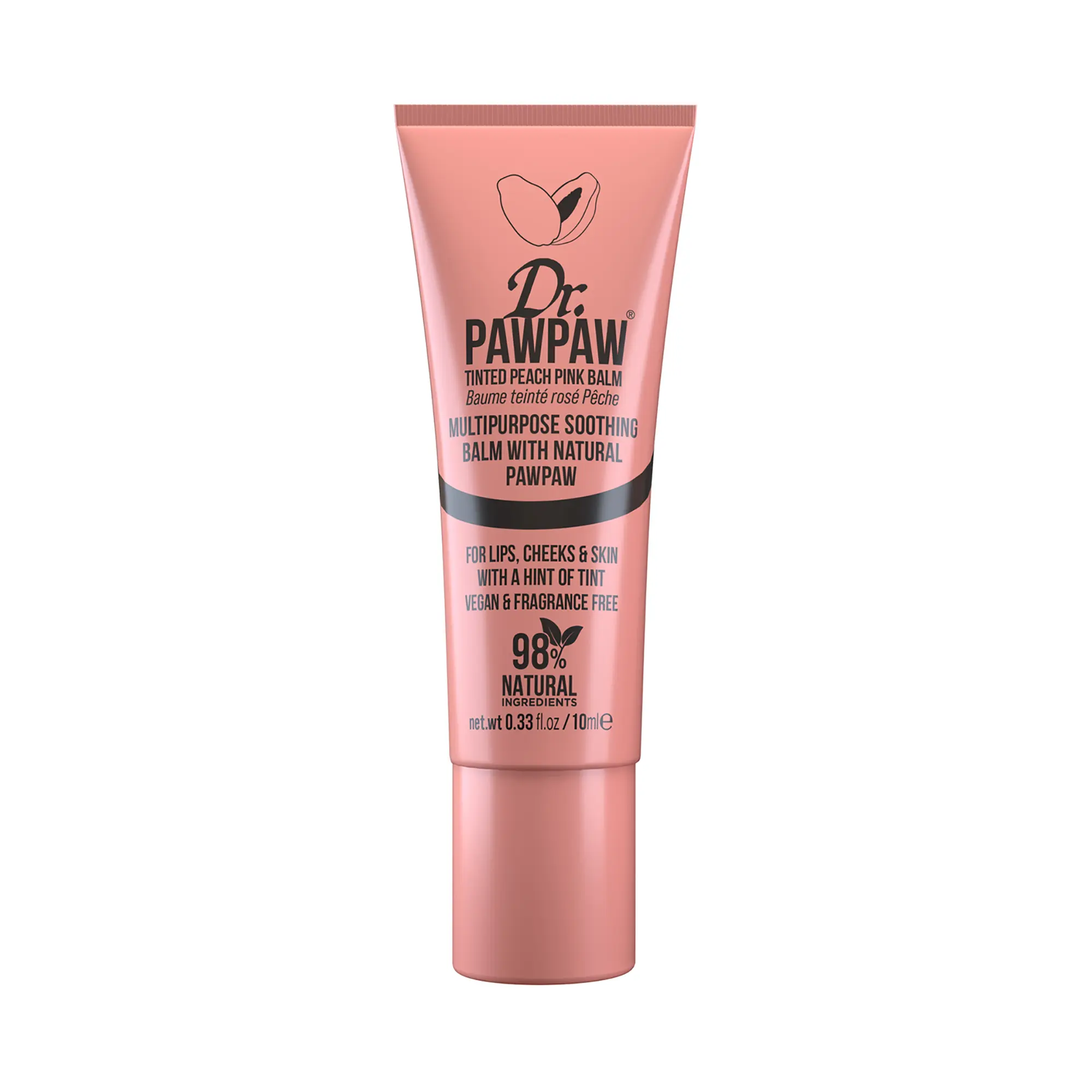 Dr PawPaw Multipurpose Soothing Tinted Lip Balm, Peach Pink - 0.33 oz