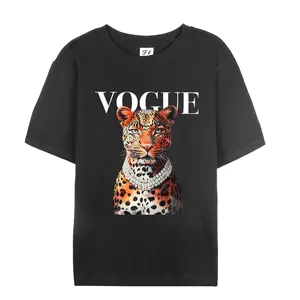 Fashion Leopard Graphic Tee Tshirt   Casual Womenswear