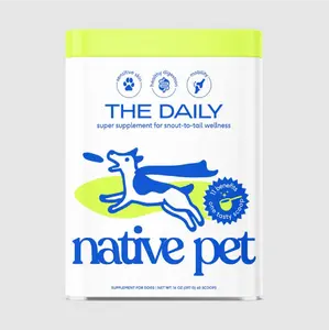 Native Pet The Daily 14Oz – 7Oz Super Supplement for Dogs 14 OZ 60 Scoops Gut Health Immunity Joints Skin Natural Limited Ingredients Easy to Use