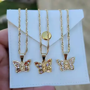 butterfly virgencita necklace pendant