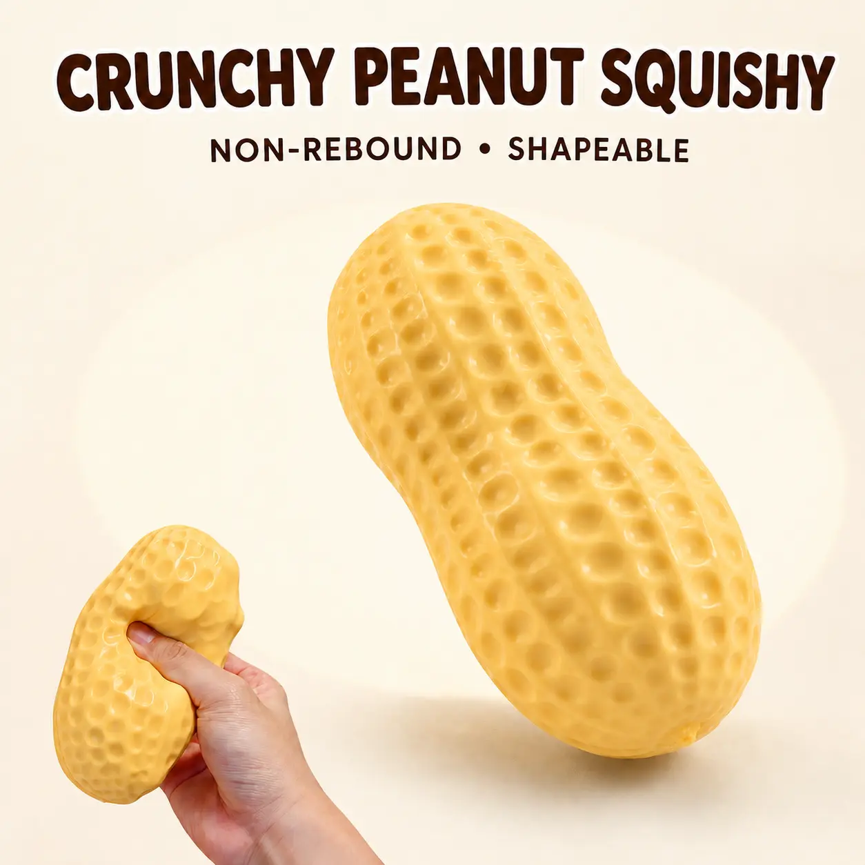 Crunchy   Peanut Squishy, Decompression Toy, Peanut Shaped Squish Balls,   non-rebound ,Soft Squeeze Dough Ball,New Ideal  Christmas Halloween Thanksgiving Easter Eid Party Favor & Holiday Gift, Bridal classroom hand toy flexible sensory fidget