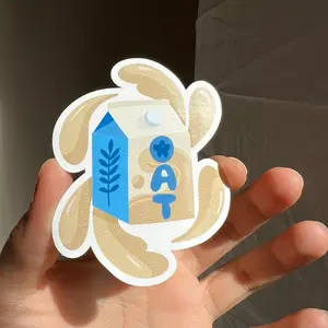 Vinyl Oat Milk Sticker Waterproof