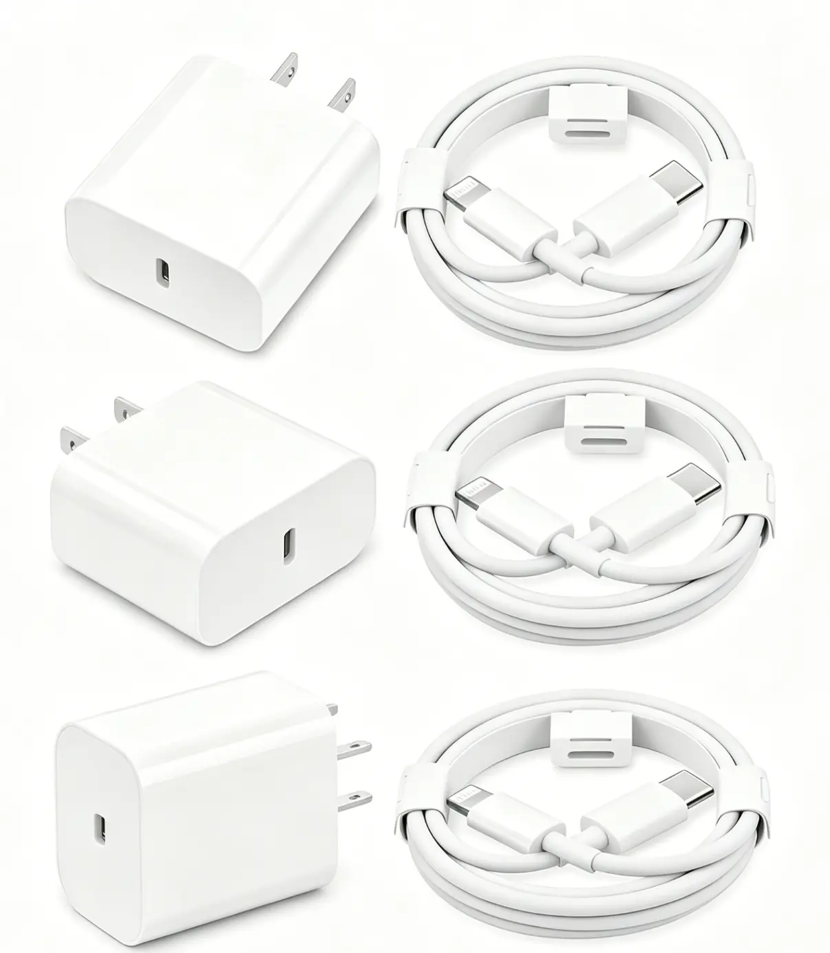 3-Pack iPhone  Fast Charging, Type C Fast Charger Block Plug Adapter 6FT USB-C to Lightning Cable Cord for iPhone14/13/13 Pro/12 Pro/12 Pro Max/11/Xs Max/XR/X/SE,iPad,AirPods(White)